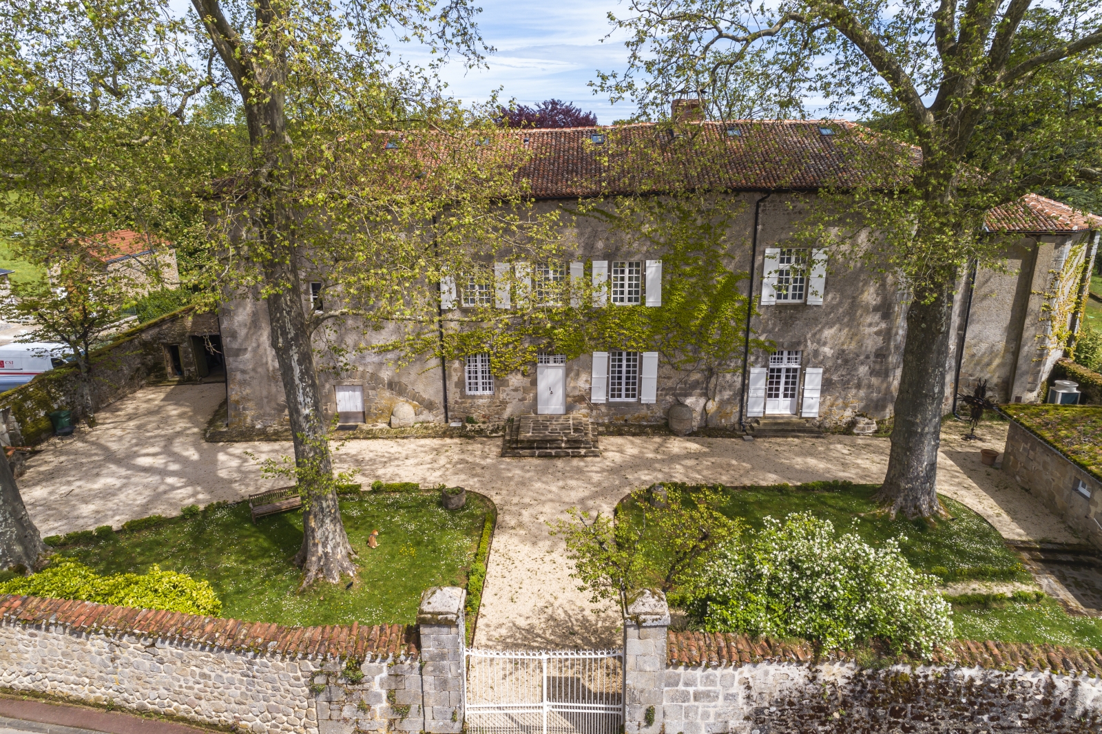 Exterior of property with gates at Le Clos Colombier in France