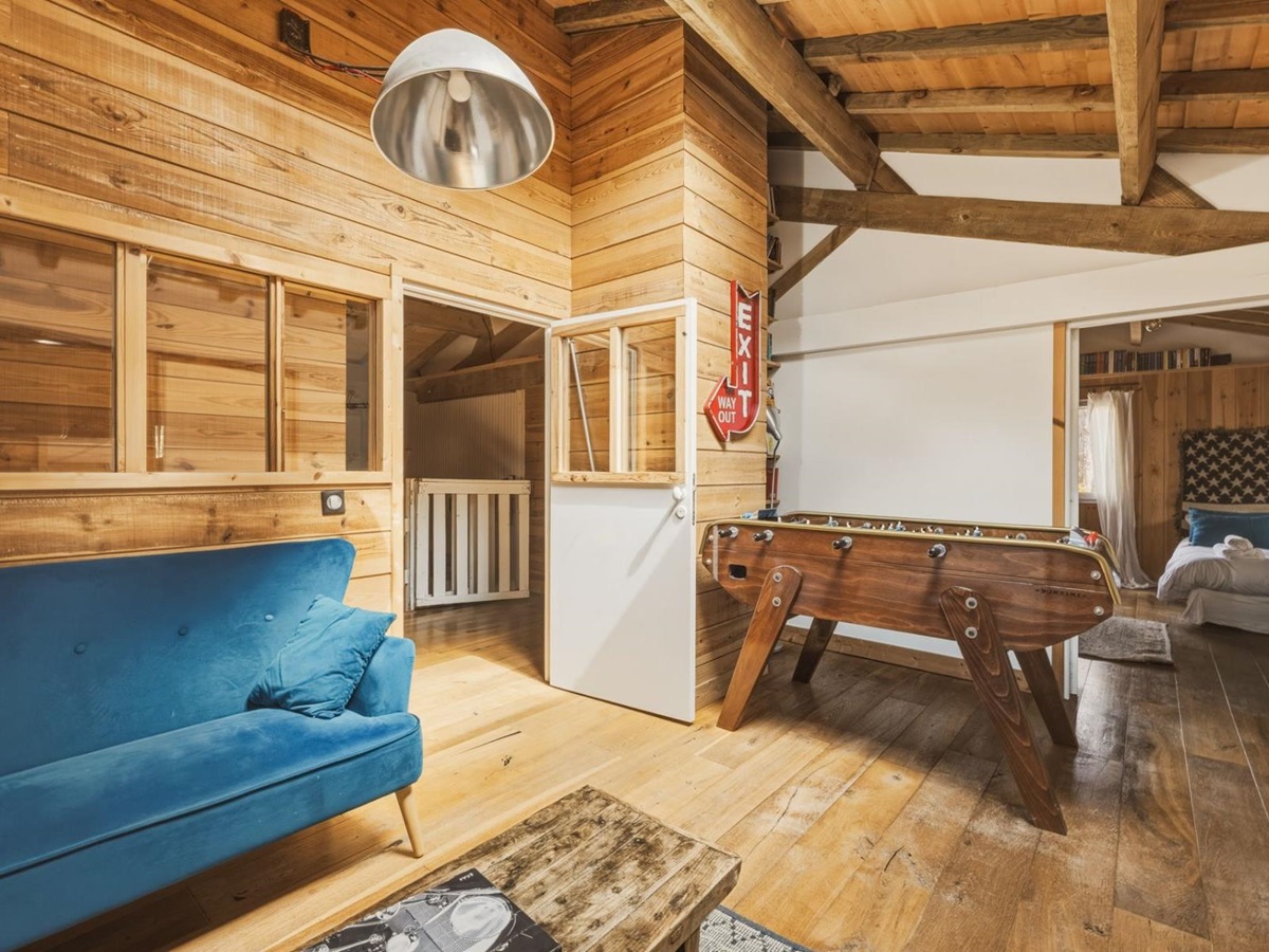 Games room at Villa de L'Herbe in South West France