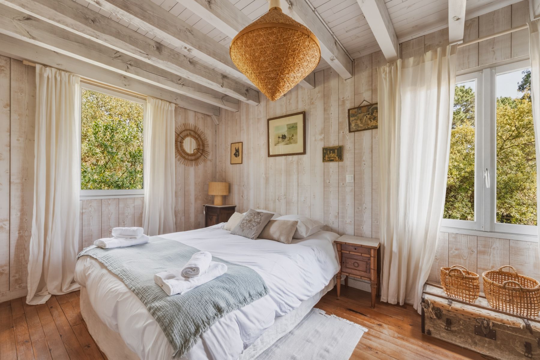 Bedroom at Villa de L'Herbe in South West France