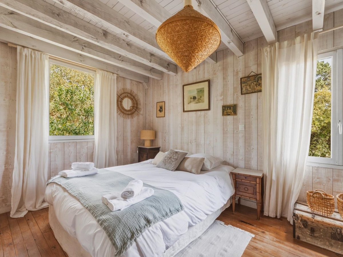 Bedroom at Villa de L'Herbe in South West France
