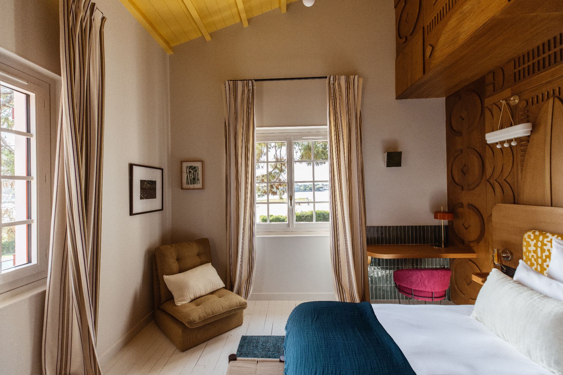 Bedroom One at Villa du Lac in South West France