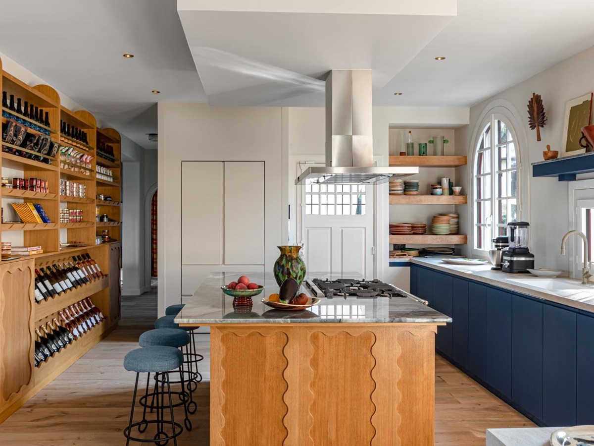 Kitchen Island at Villa du Lac in South West France