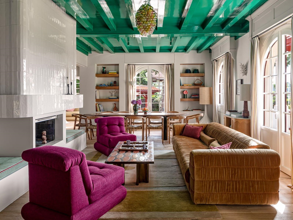 Living Room at Villa du Lac in South West France