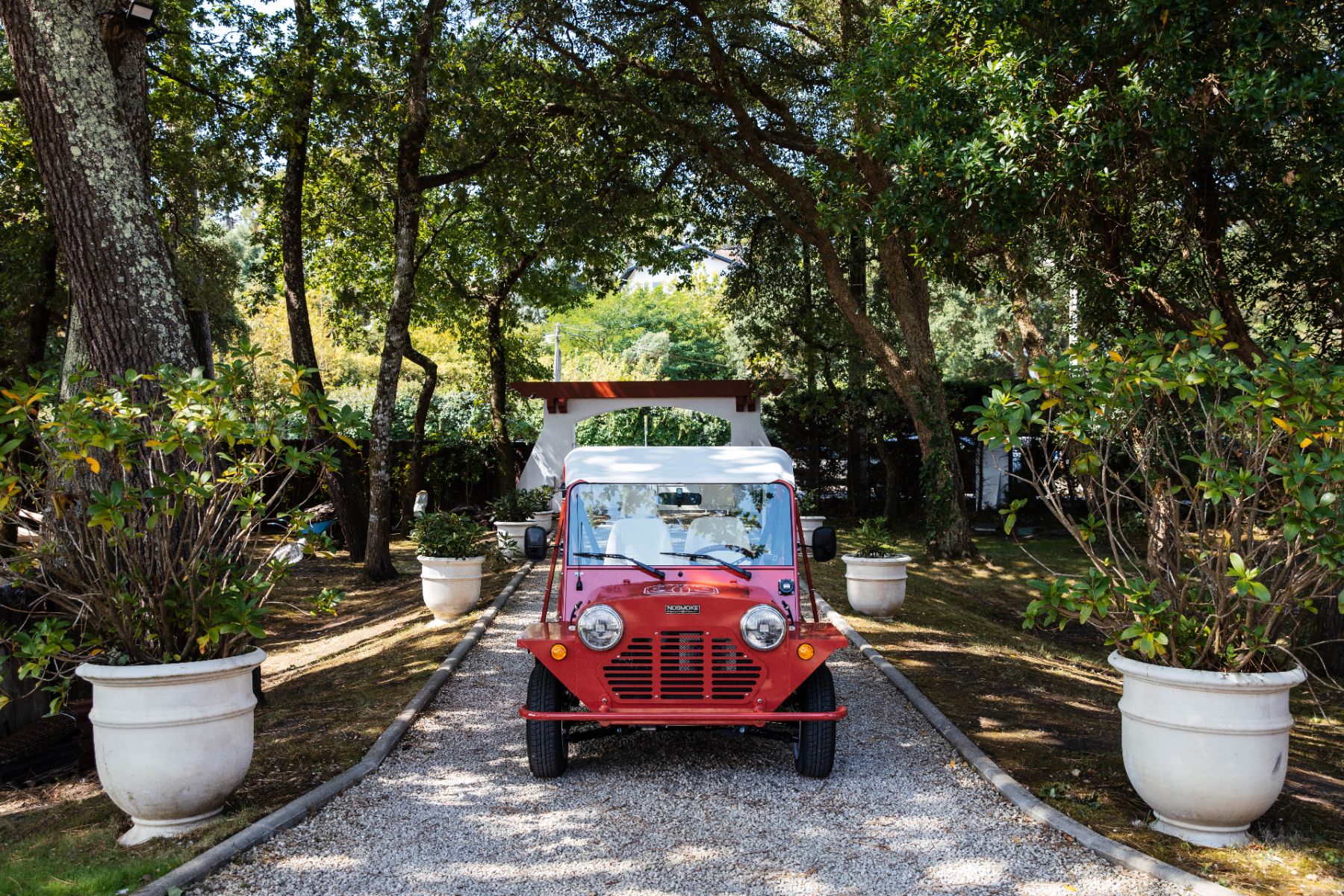 Mini Moke at Villa du Lac in South West France