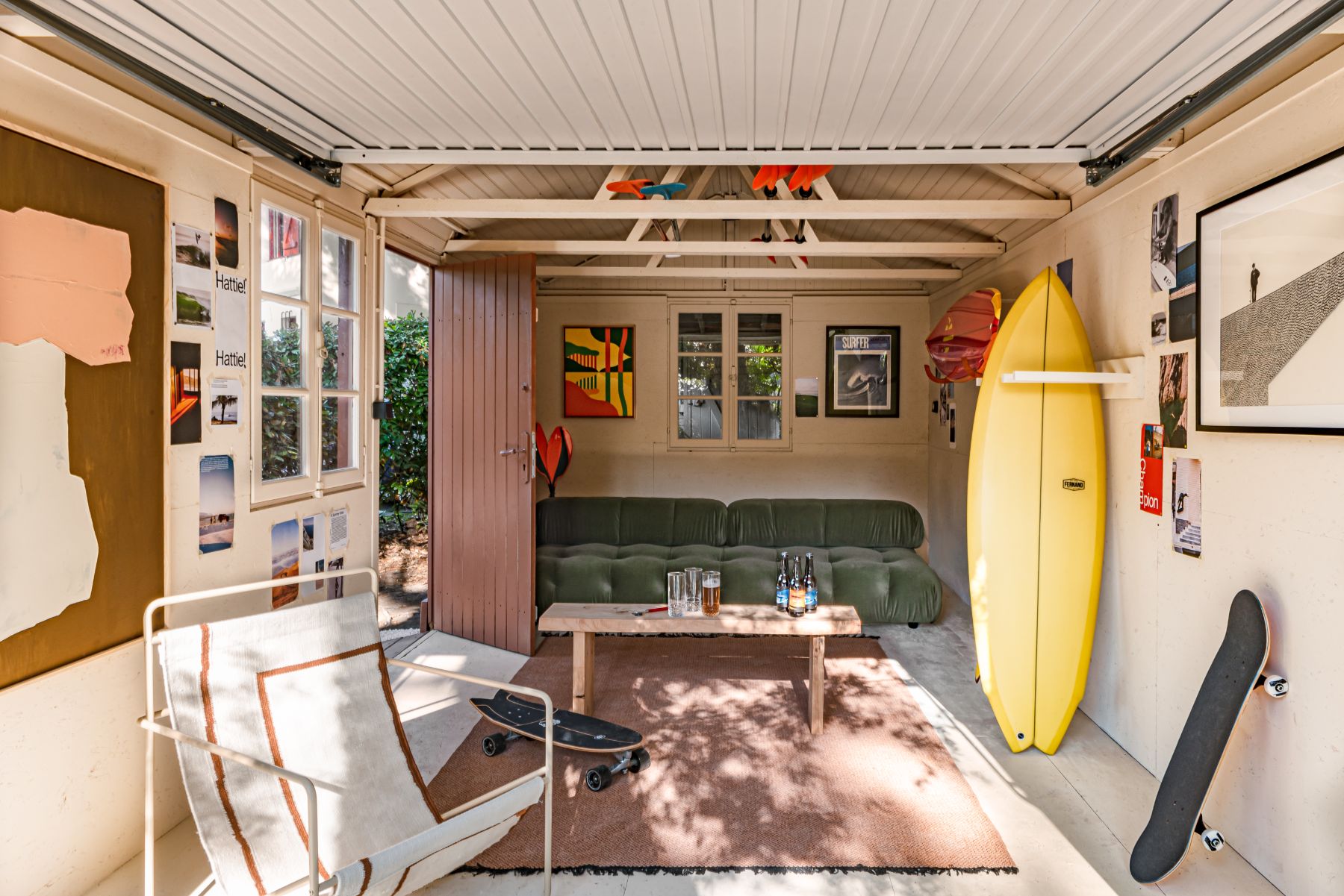 Surf Garage at Villa du Lac in South West France