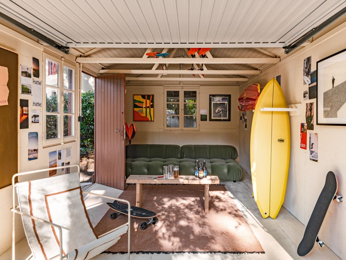 Surf Garage at Villa du Lac in South West France