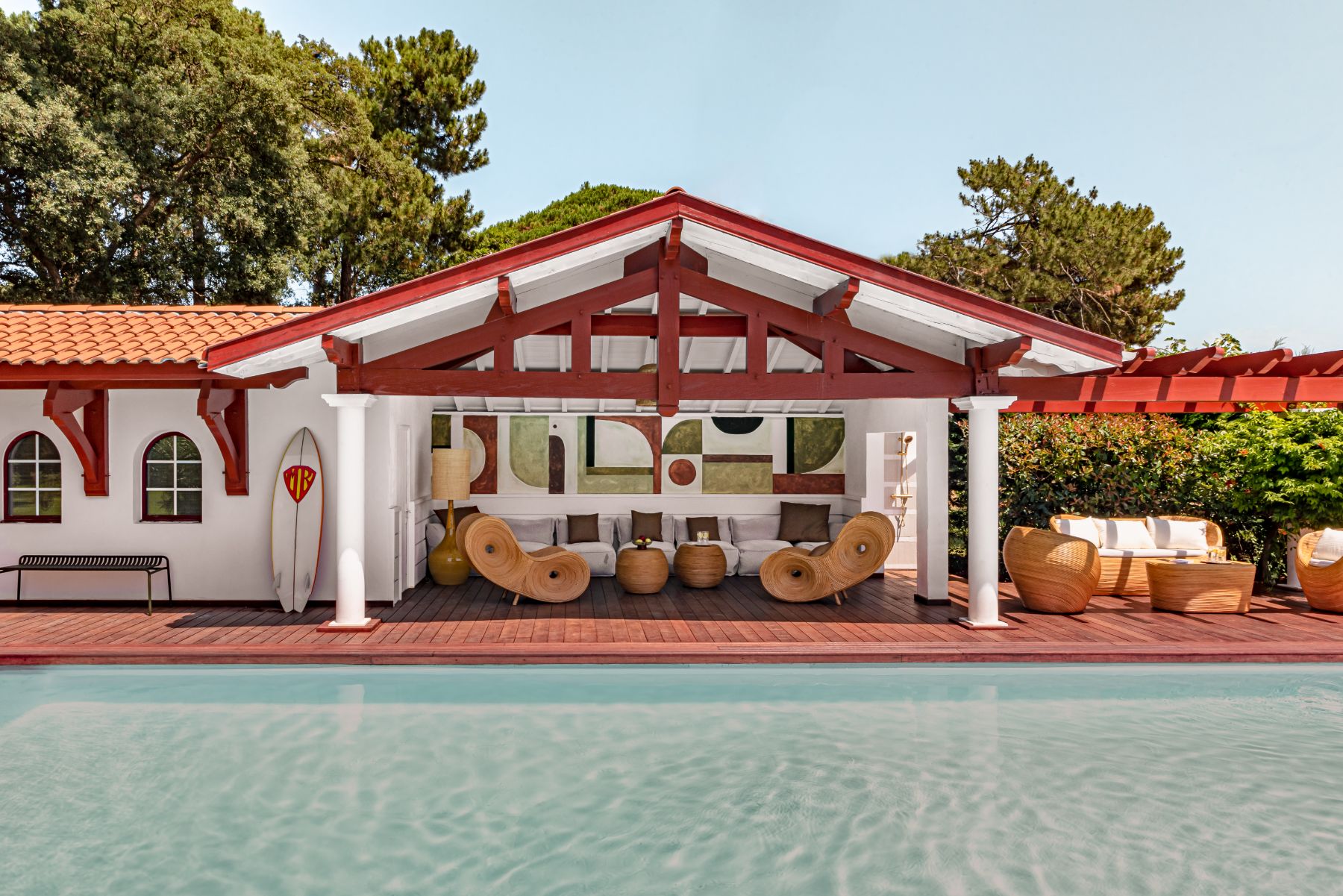 Swimming Pool and Outdoor Living at Villa du Lac in South West France
