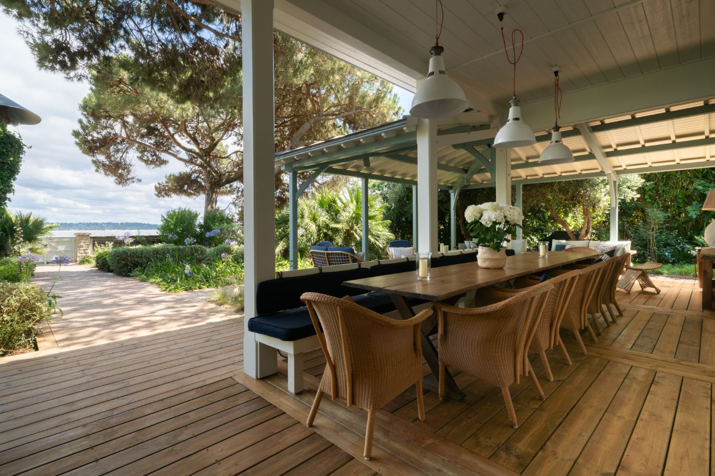 Outdoor Dining View at Villa Isabelle in South West France