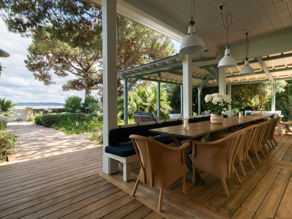 Outdoor Dining View at Villa Isabelle in South West France