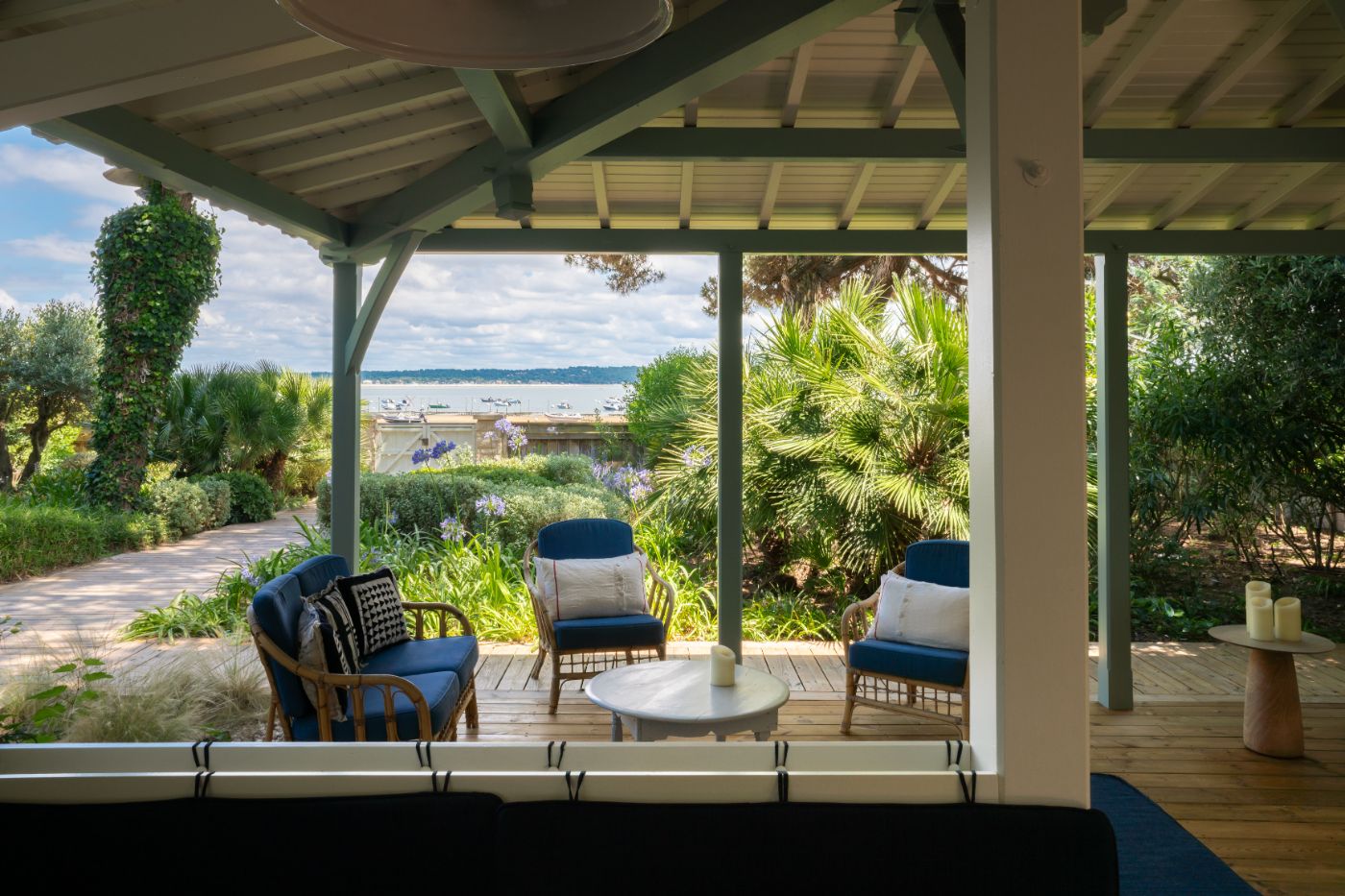 Outdoor Seating View at Villa Isabelle in South West France