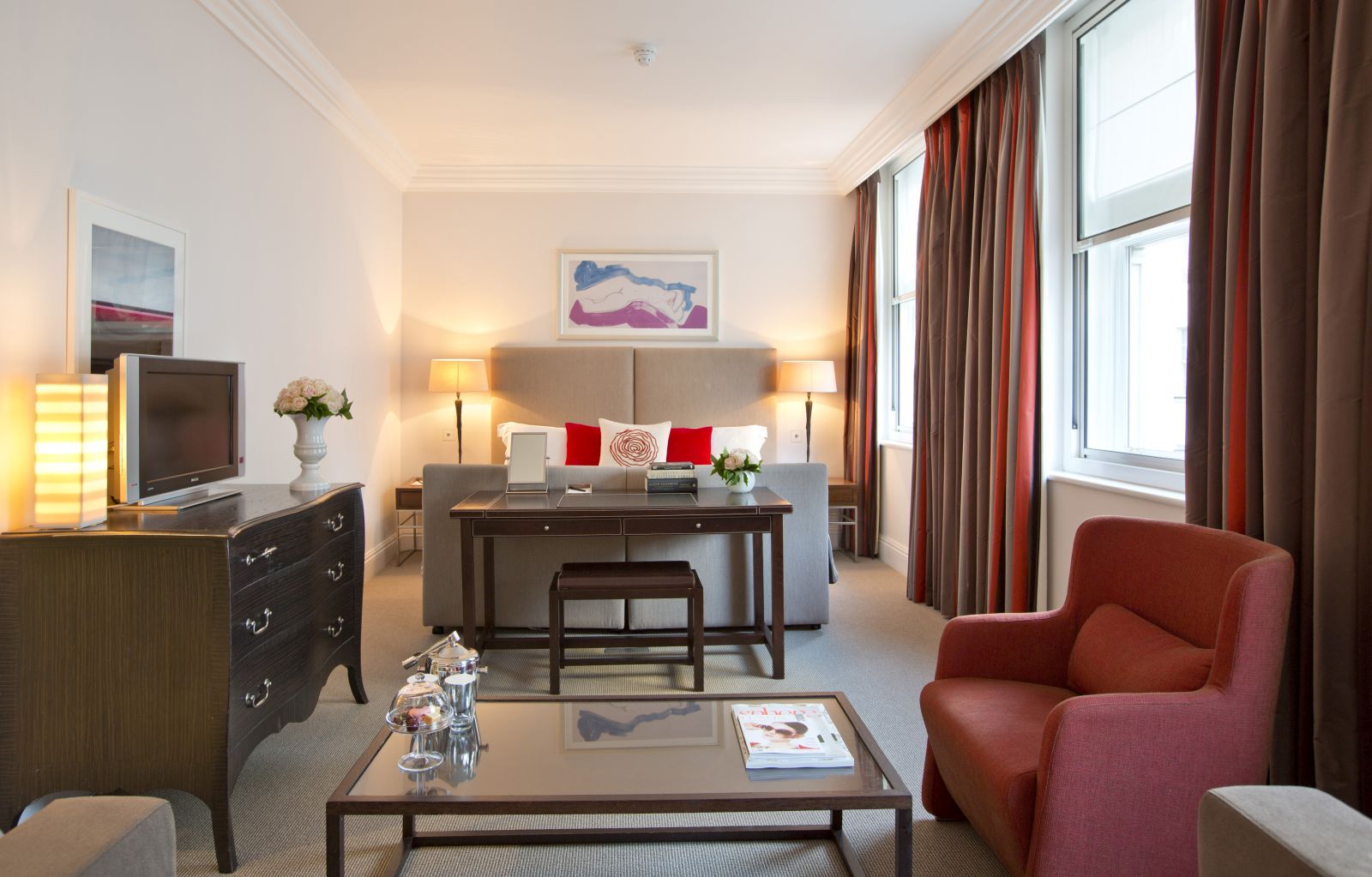 A deluxe room at Brown's Hotel in London