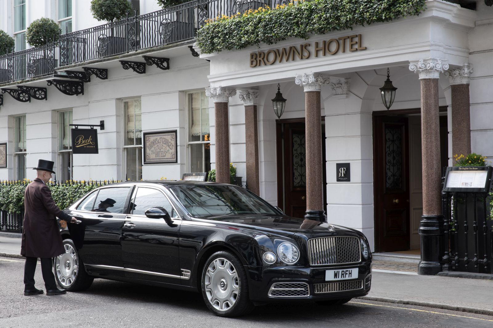 Entrance to Brown's Hotel in London