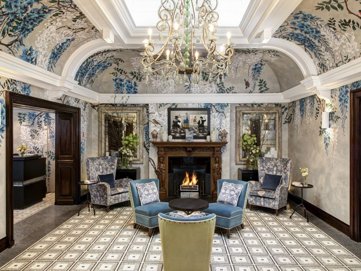 The lobby of Brown's Hotel in London
