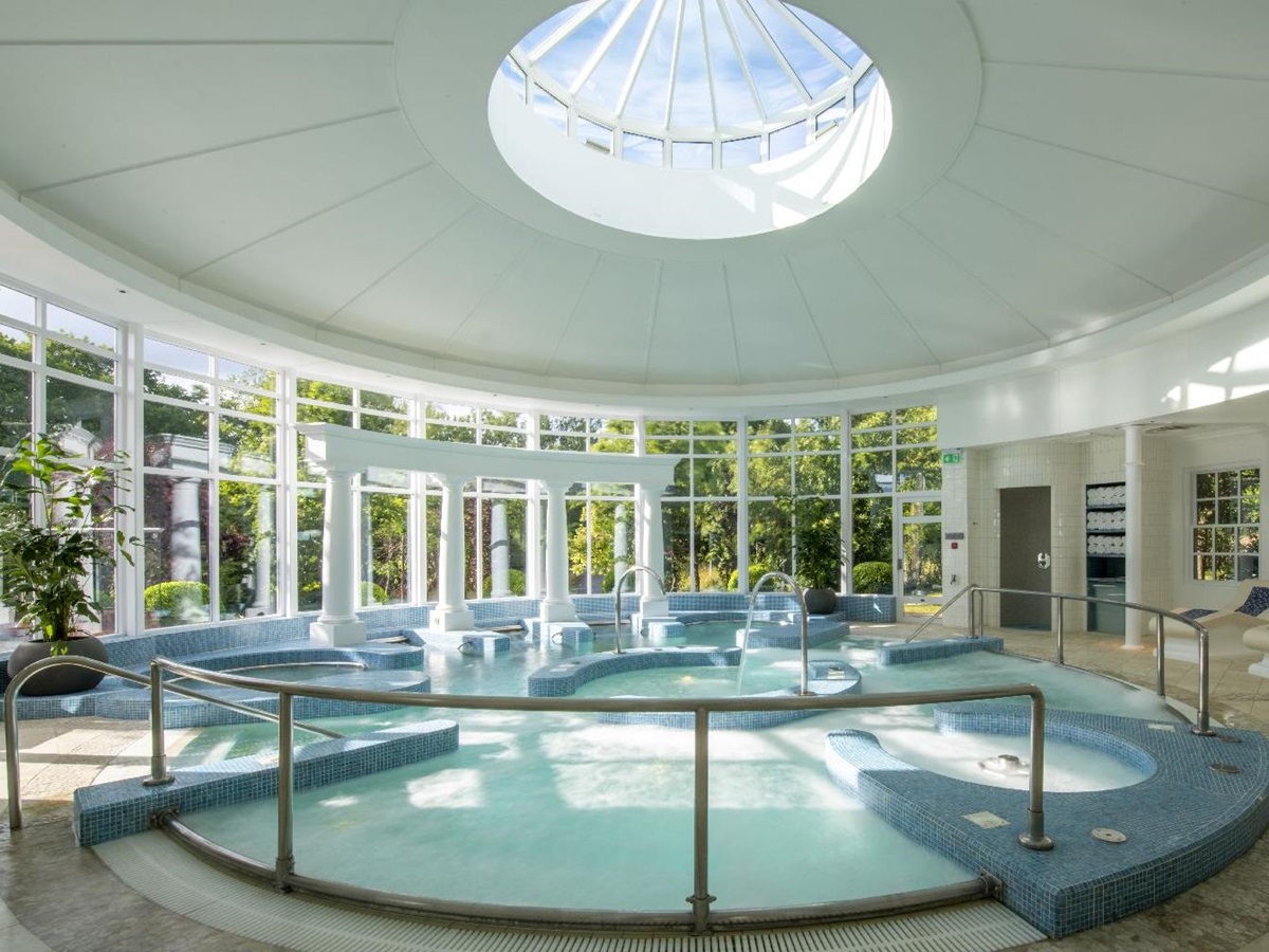 Hydrotherapy pool in the spa at Chewton Glen Hampshire UK