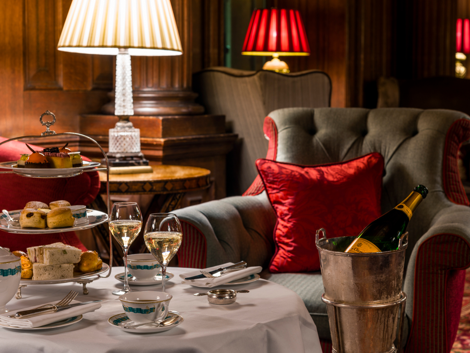 Afternoon tea at Cliveden House in Berkshire UK