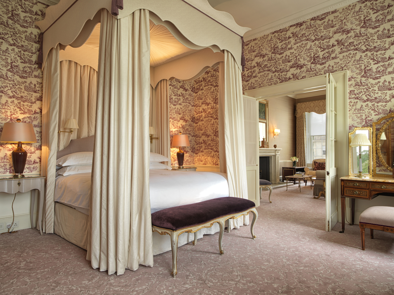 Luxurious suite at Cliveden House in Berkshire UK