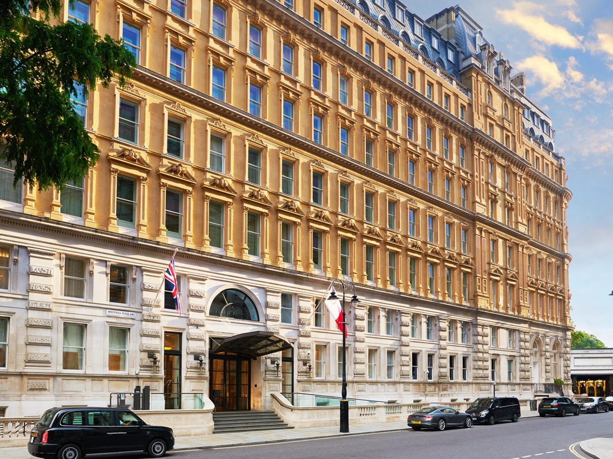 Exterior of the Corinthia Hotel in London