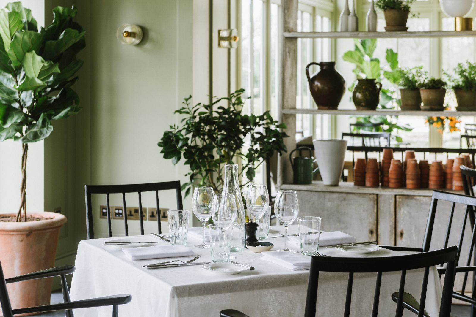 Dining at Heckfield Place in England