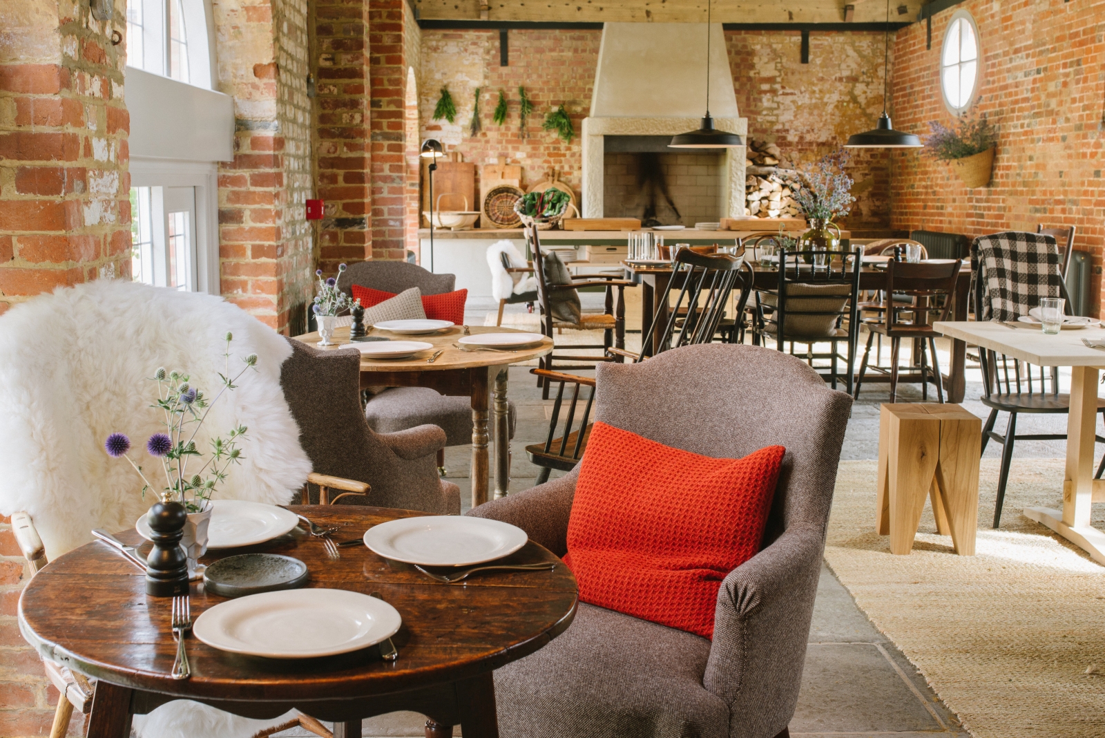 Dining at Heckfield Place in England