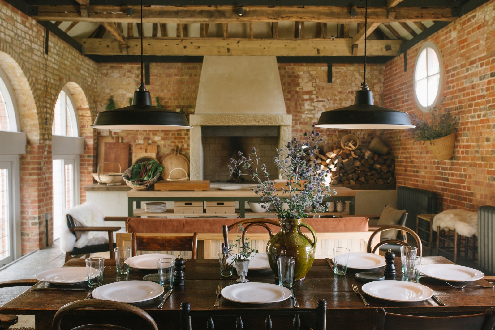 Kitchen dining at Heckfield Place in England