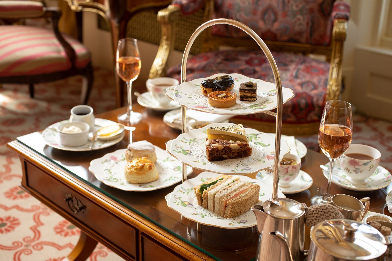 Afternoon tea at the Inverlochy Castle Hotel in Scotland