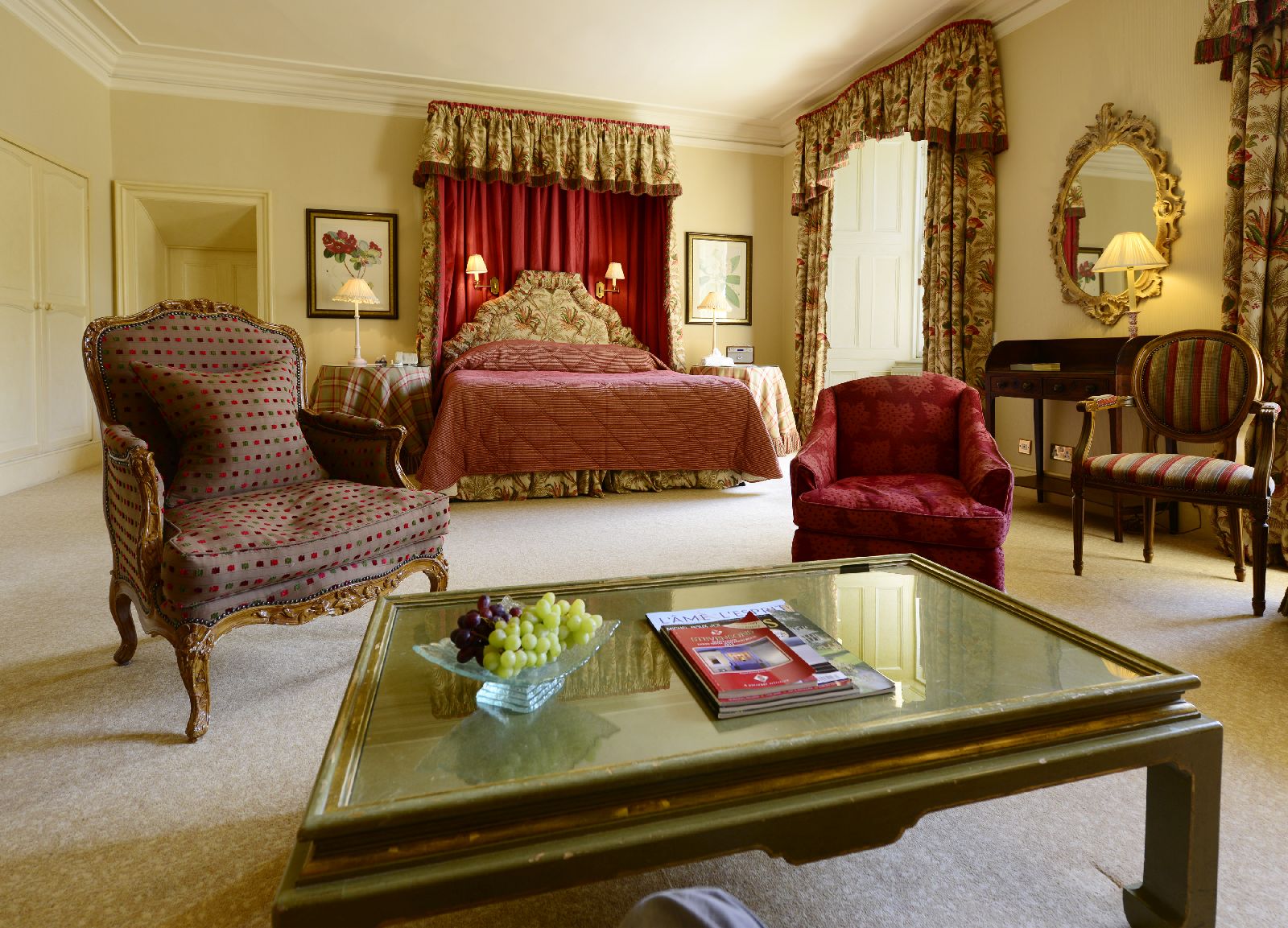A guest room at the Inverlochy Castle Hotel in Scotland