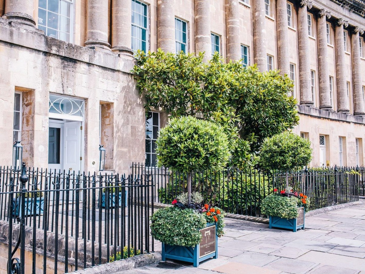 Entrance to the Royal Crescent Hotel and Spa in Bath