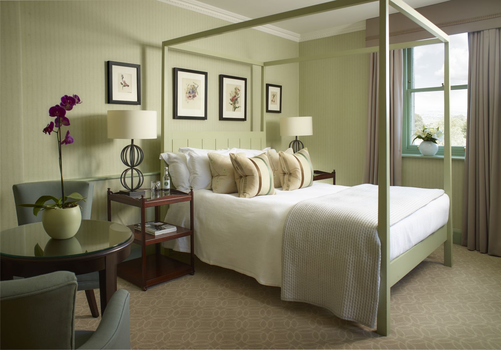 Guest room in the garden villa at the Royal Crescent Hotel in Bath