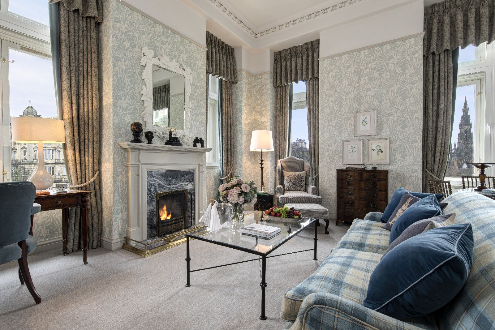 The Castle View Suite at The Balmoral Hotel Edinburgh Scotland