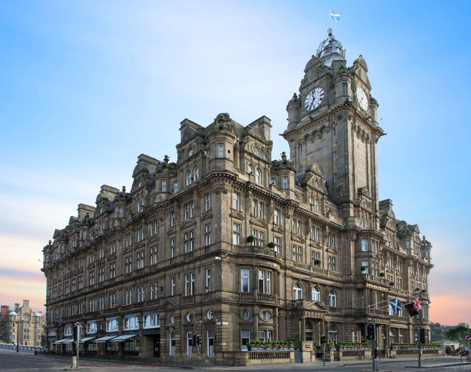 Exterior of The Balmoral Hotel on Princes Street Edinburgh