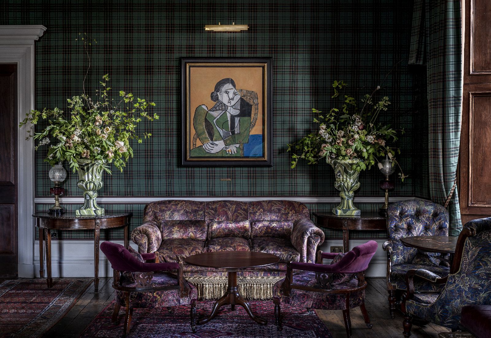 Picasso painting in the Drawing Room at The Fife Arms hotel in Scotland