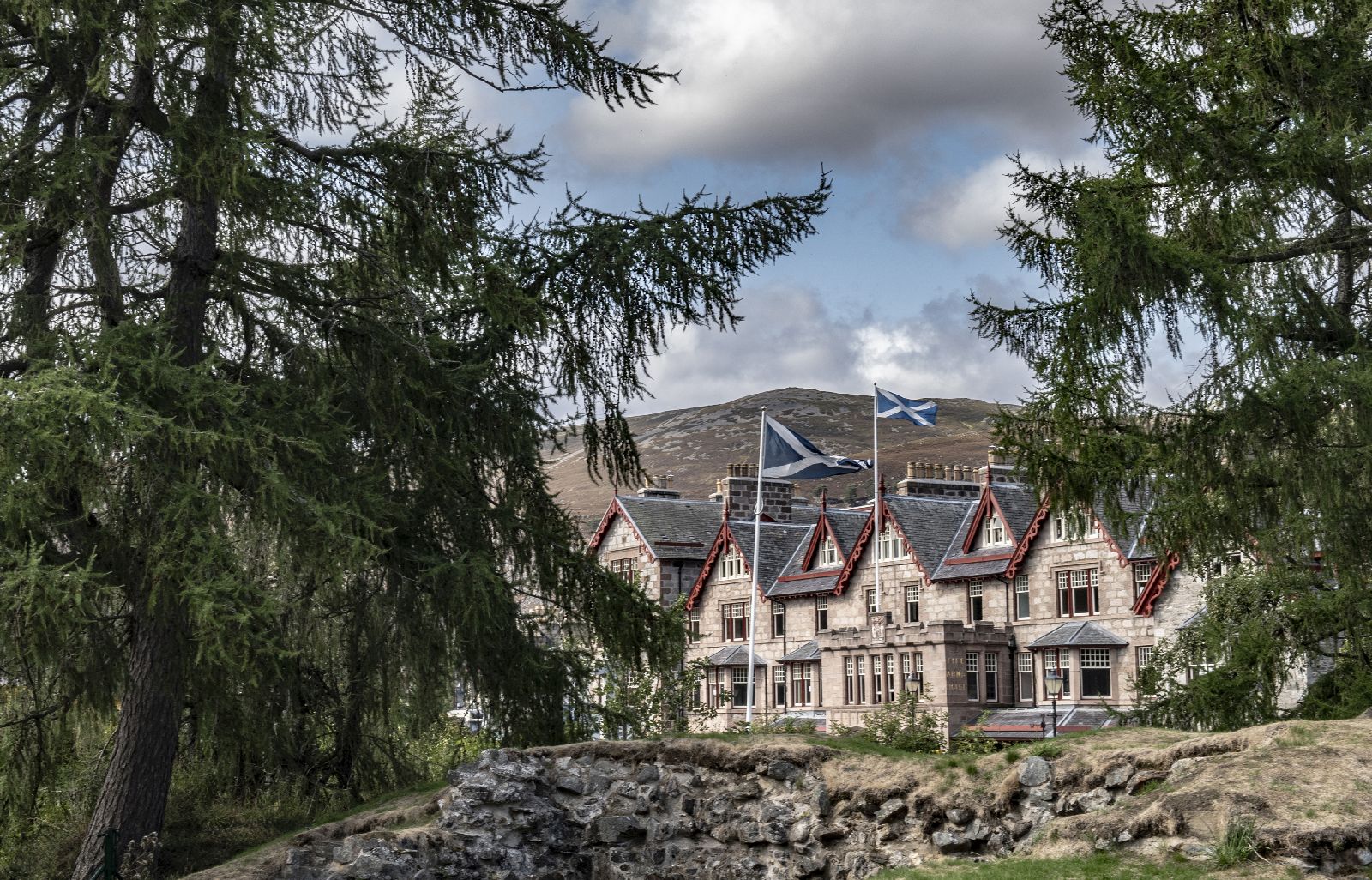 Exterior of The Fife Arms in the highlands Scotland