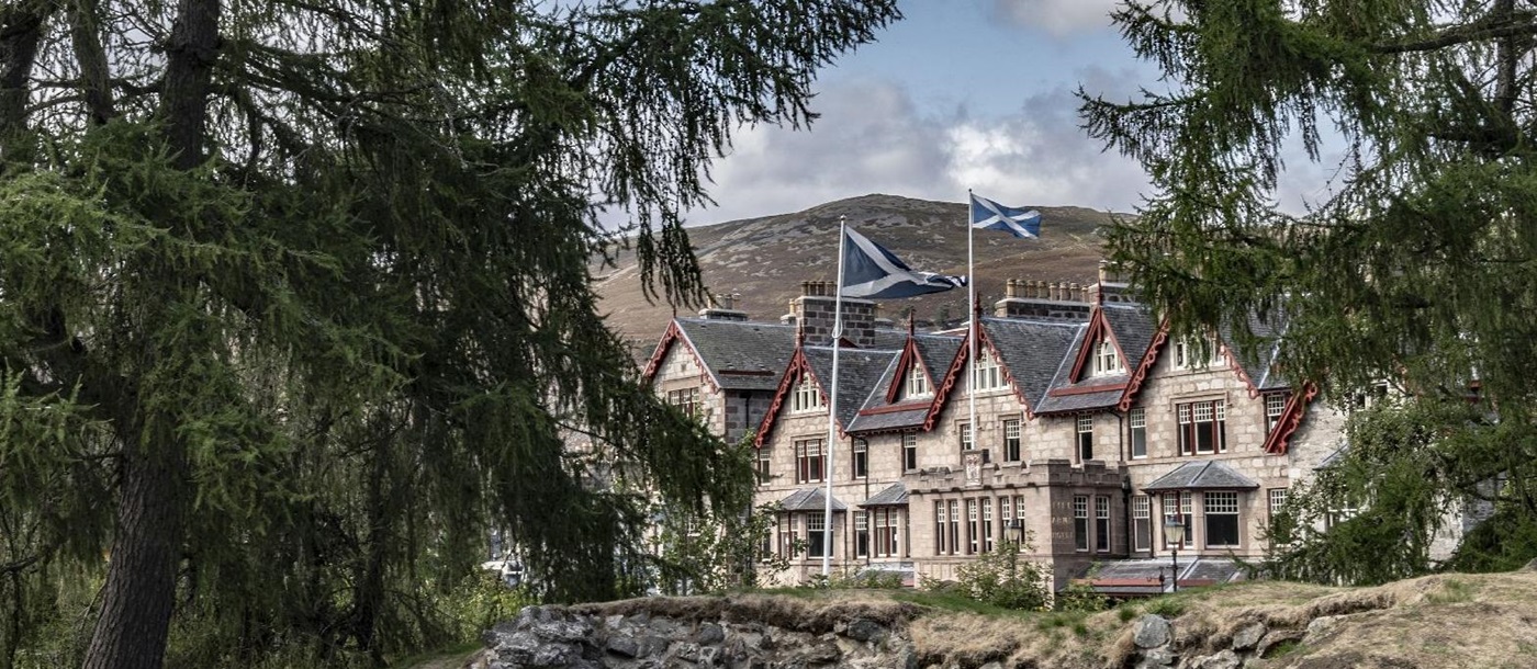 Exterior of The Fife Arms in the highlands Scotland
