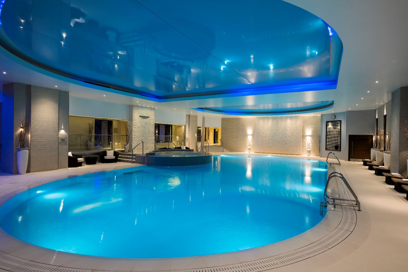 Indoor pool in the health club at The Gleneagles Hotel in Scotland
