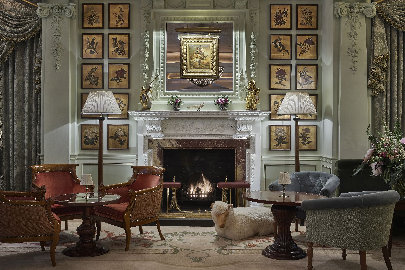 Bar and lounge at The Goring hotel in London England