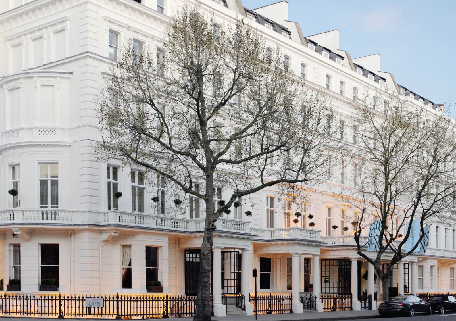 Exterior of The Kensington hotel in London England