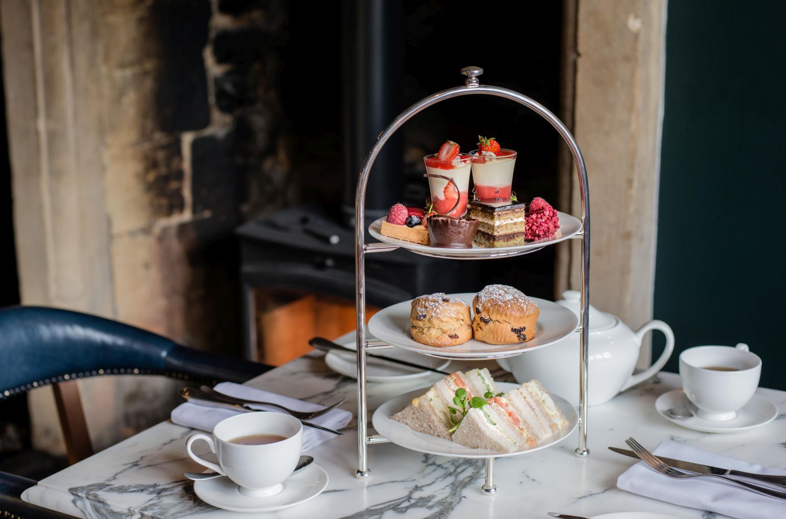 Afternoon tea at The Lygon Arms in the Cotswolds, England