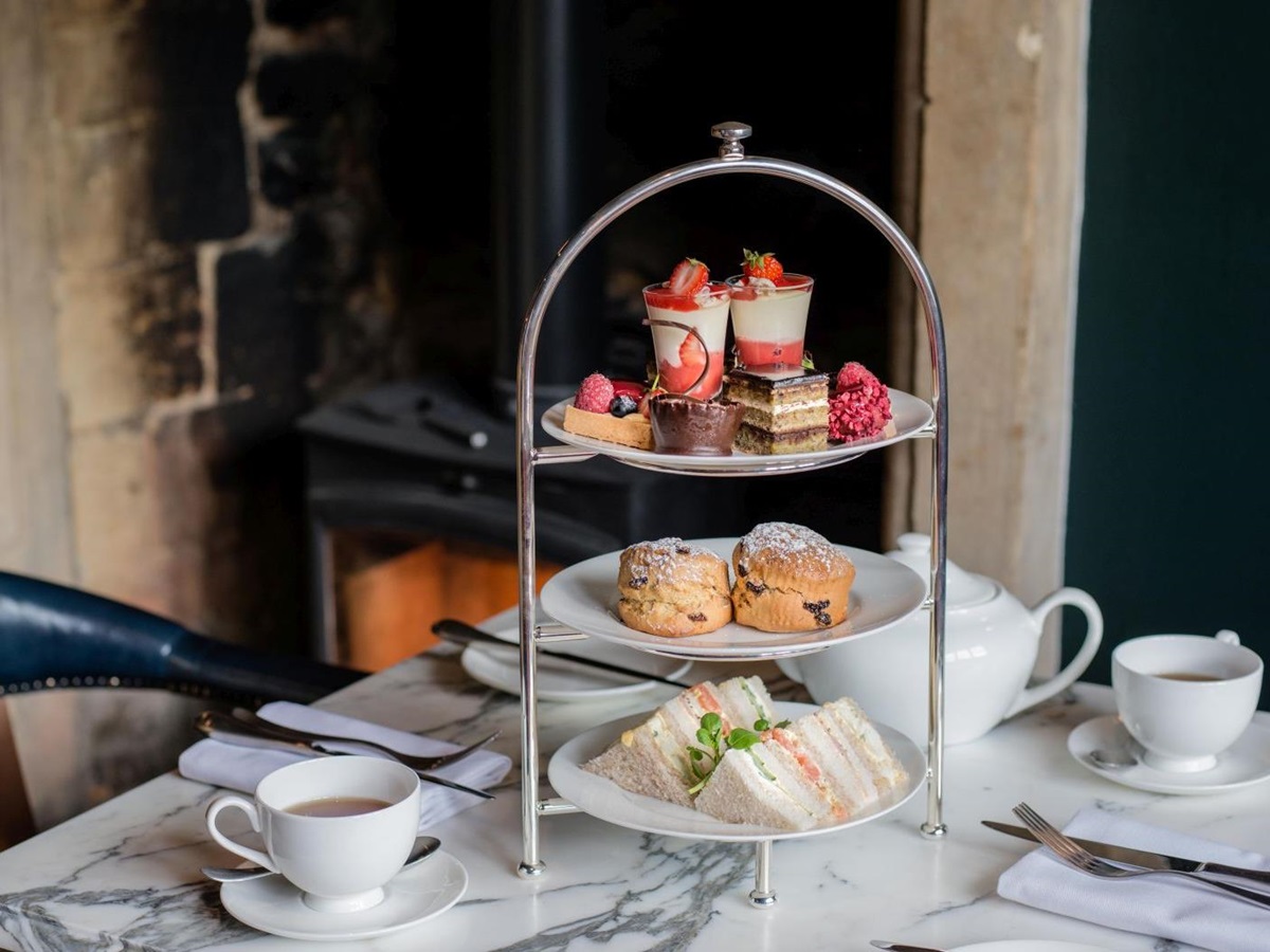 Afternoon tea at The Lygon Arms in the Cotswolds, England