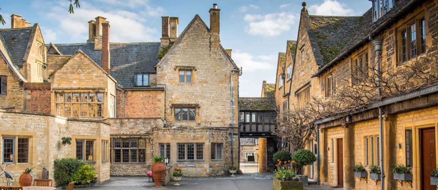 Courtyard of The Lygon Arms in the Cotswolds, England