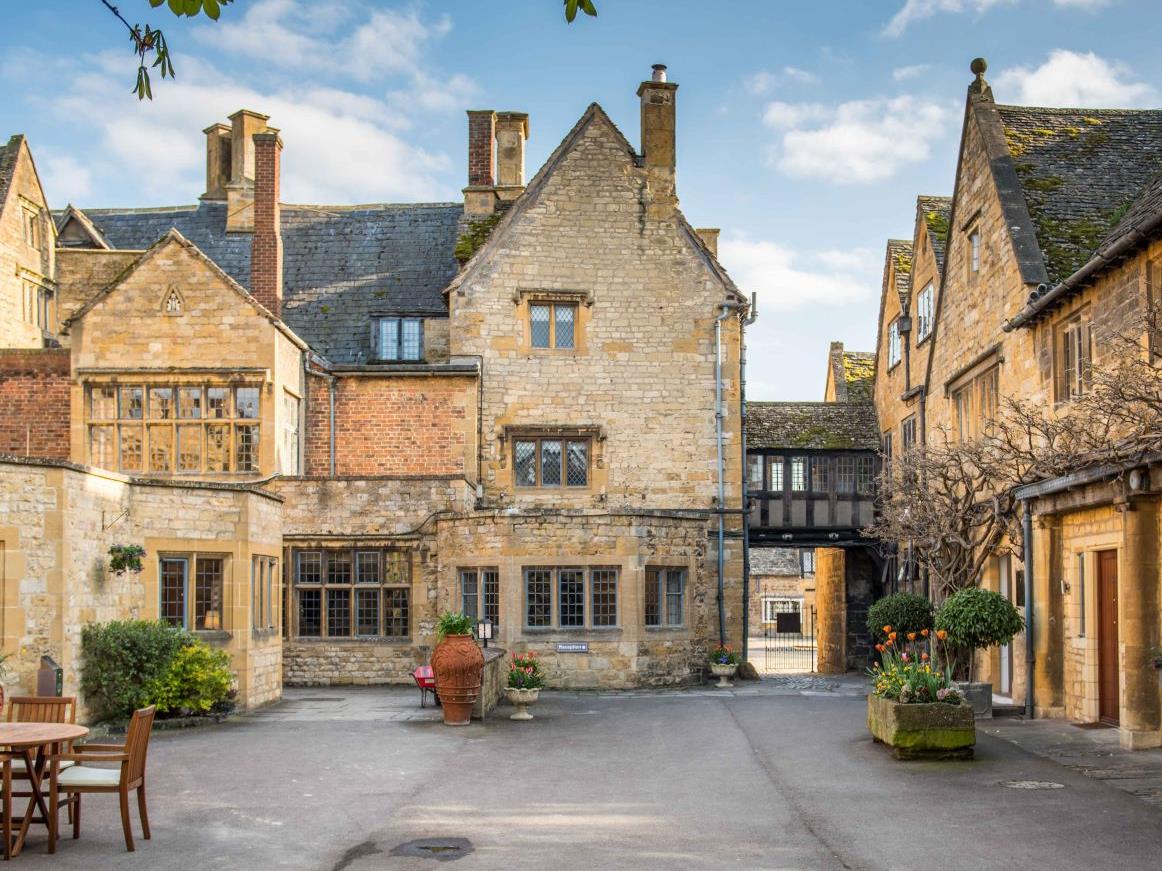 Courtyard of The Lygon Arms in the Cotswolds, England