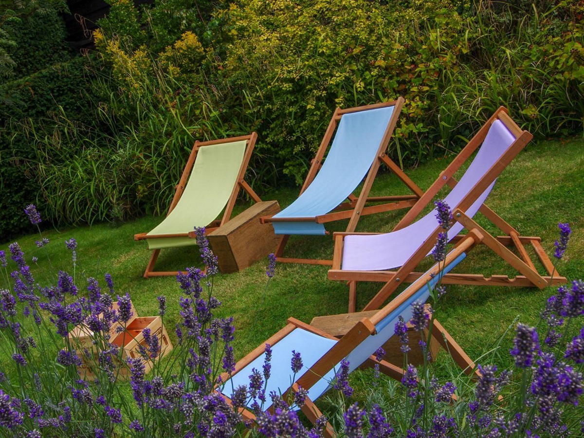 Lavendar in the gardens of The Lygon Arms in the Cotswolds, England