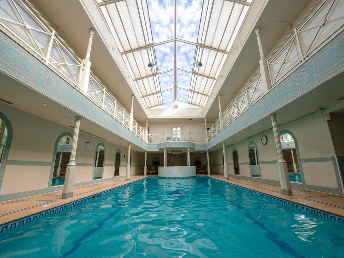 Indoor pool at The Lygon Arms in the Cotswolds, England
