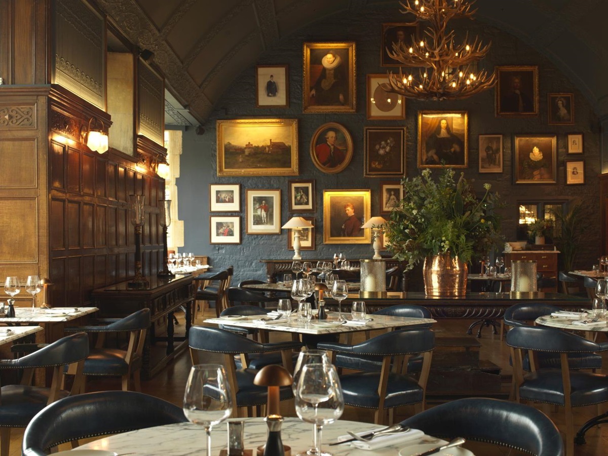 Restaurant at The Lygon Arms in the Cotswolds, England