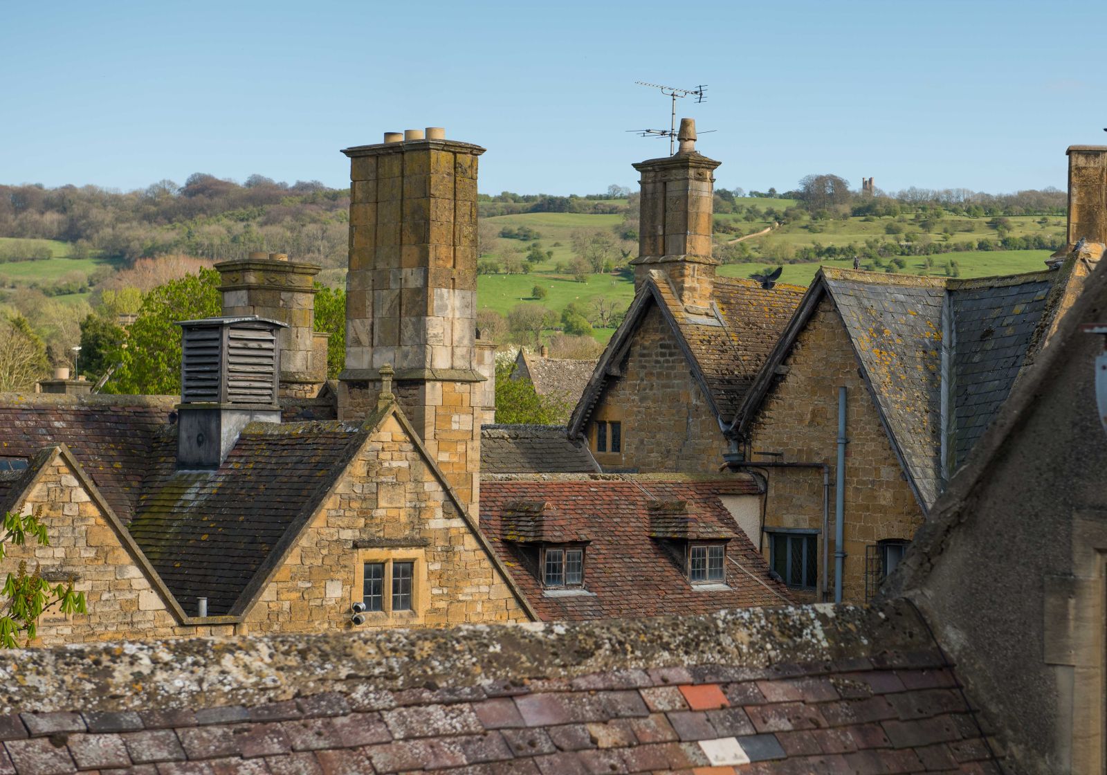 Cotswolds scenery surrounding The Lygon Arms in Broadway, England