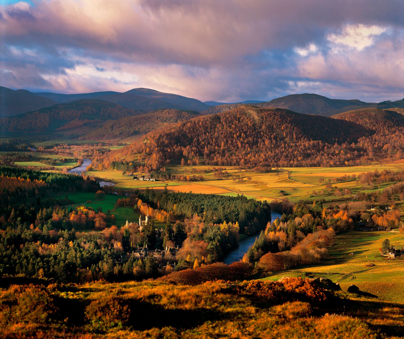 Balmoral landscape view in Scotland