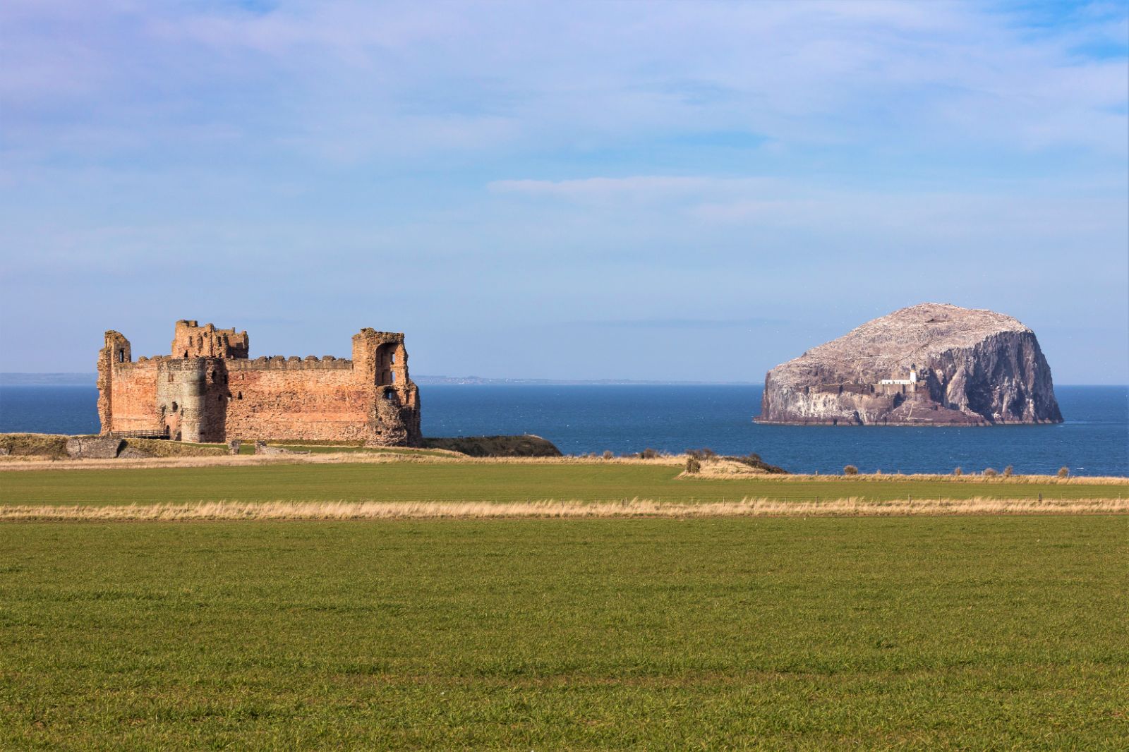 Bass Rock in the east of Scotland