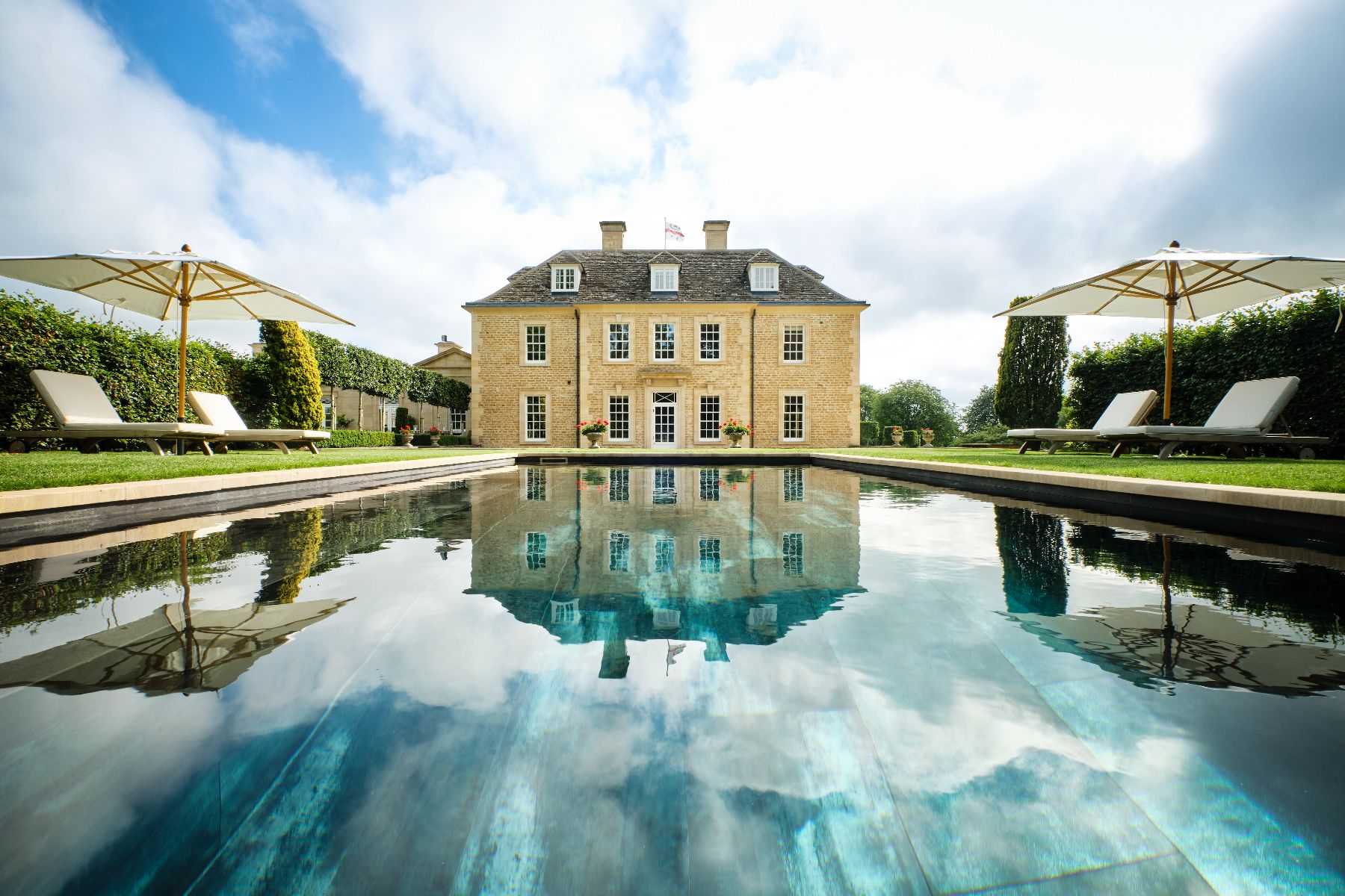 Pool at Cirencester Park in the Cotswolds, United Kingdom