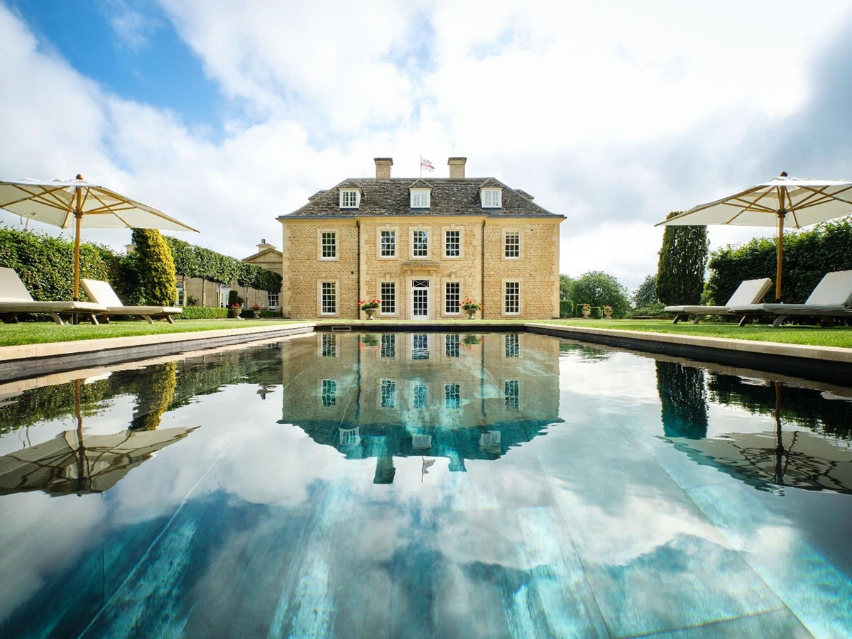Pool at Cirencester Park in the Cotswolds, United Kingdom