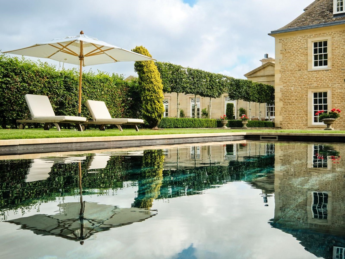 Pool at Cirencester Park in the Cotswolds, United Kingdom