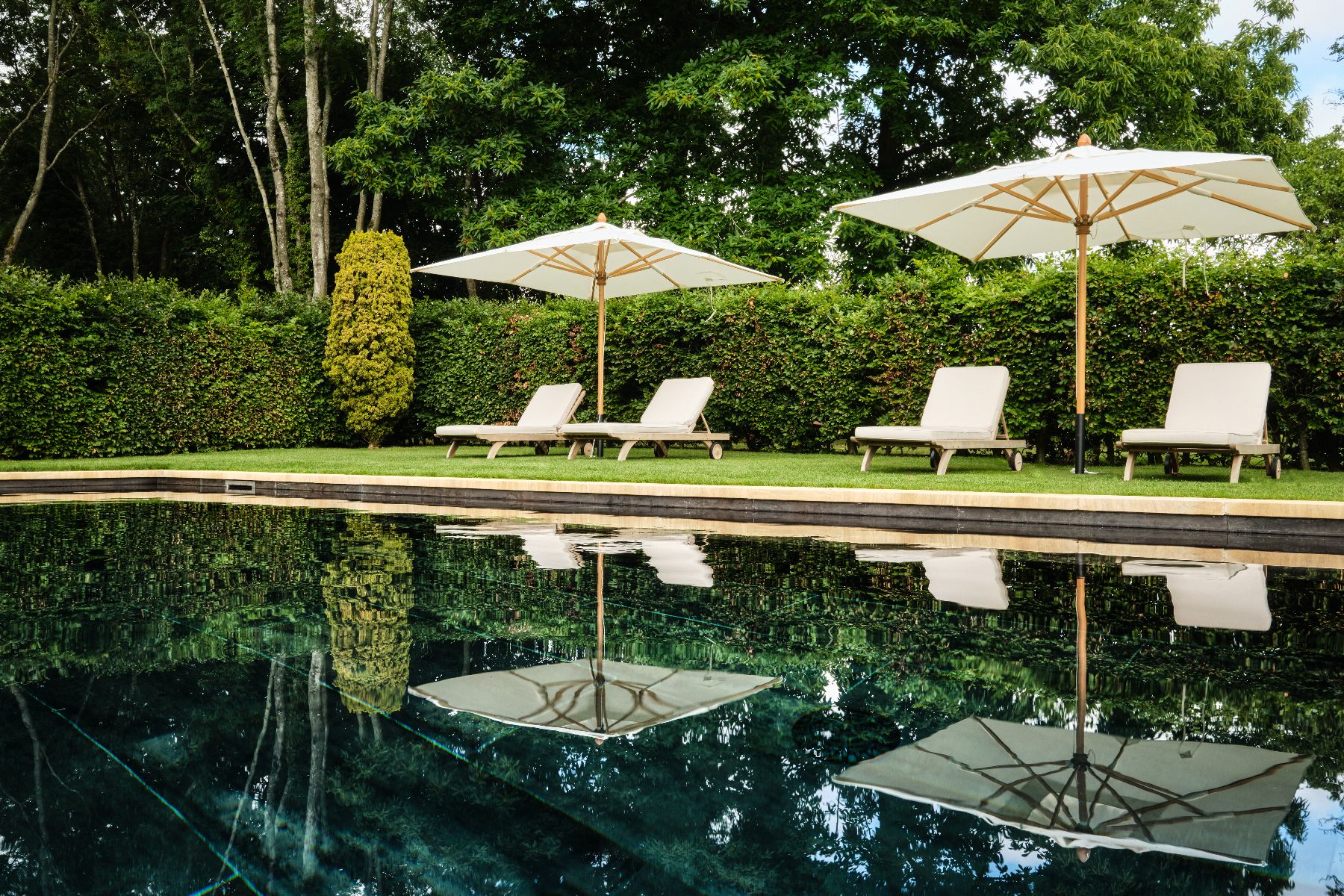 Pool at Cirencester Park in the Cotswolds, United Kingdom